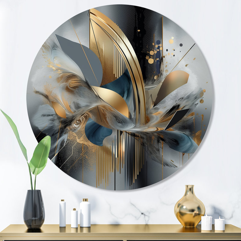 Abstract Metal Wall Art, Soft Color Marble Modern Decor - Soft Colors Marble Abstract II, 36" H x 36" W x 1" D
