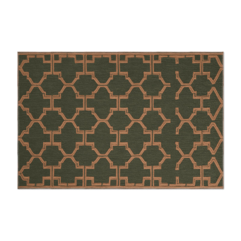 Tapis brun intérieur et extérieur Trellis, Rectangulaire 2 pi x 3 pi