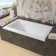 54" W X 32'' D Alcove Rectangular Bathtub Drop-in Soaking Left Drain Tub 3-Wall Acrylic White Bathroom Tub with Integrated Overflow