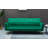 Stefaney Twin 75'' Velvet Cushioned Convertible Sofa