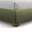 Olive Green Color 1Pc Queen Size Bed Boucle Upholstered Round Bun Wood Feet Bedroom Furniture-907112968-907112966