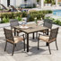 Sutiya 4 - Person Patio Dining Set with Square Table , Cushions Included