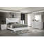 Table de chevet 2 tiroirs en bois blanc Blanca