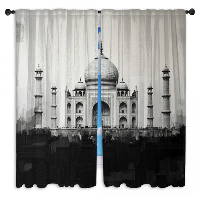 2 panneaux de rideaux obscurcissant et obscurcissant Taj Mahal