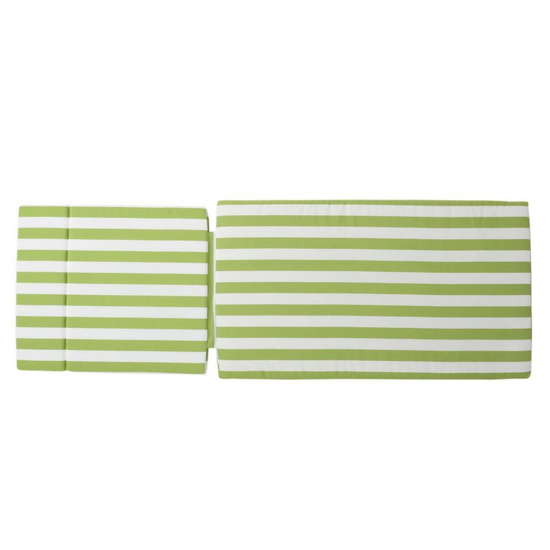 Coussin de chaise longue d'extérieur seulement, Rayé blanc / vert
