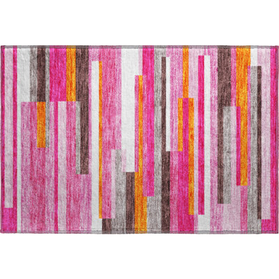 Tapis rosé de qualité supérieure lavable à la machine Prisco