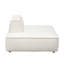 Chaise longue modulaire Cara en tissu bouclé ivoire avec dossier mobile et antidérapant
