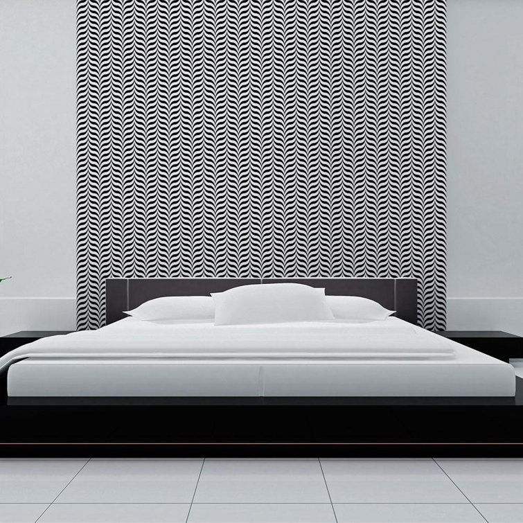 Fly Trend King, LLC Wallpaper - Geometric -Black & White Illusion | Wayfair