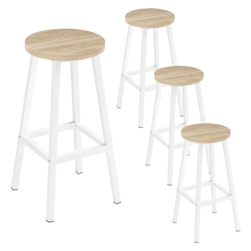 Talio Counter Stool with Metal Frame, Brown/White