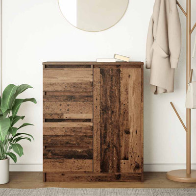 Sideboard With Drawers 71X35x84 Cm Engineered Wood