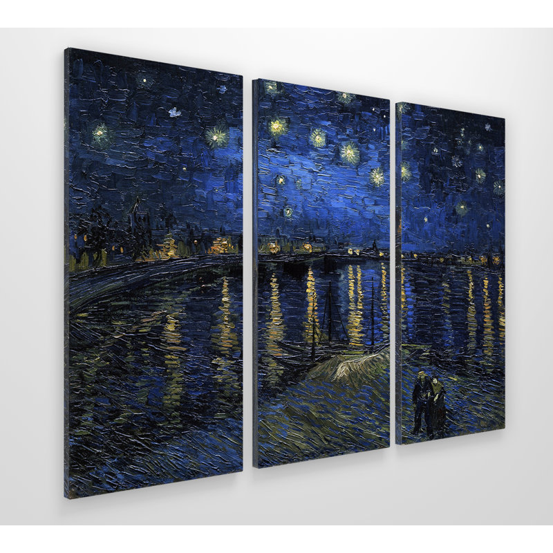 « over-the-rhône-1827 », reproduction de peinture à l’acrylique à multiples images sur toile tendue, H 40 po x l 60 po