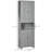 Tall Narrow Bathroom Storage Cabinet With Doors And Shelf Adjustability, Freestanding Bathroom Linen Cabinet With 2 Cabinets And Countertop, Bathroom Floor Cabinet-1131020511