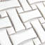Metro Basket Weave Dog Bone Porcelain Mosaic Wall & Floor Tile-35927573
