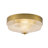 3-Light Modern Clear Glam Glass Flush Mount