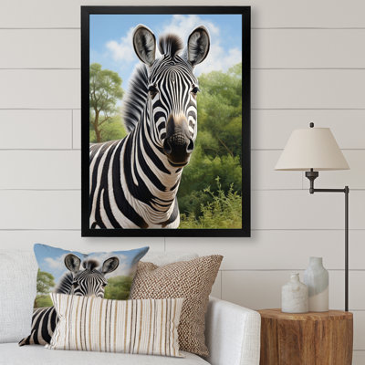 " Zebra Realistic Zebra Portrait "
