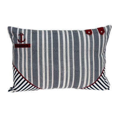 Lavery Buttons Cotton Reversible Pillow Cover