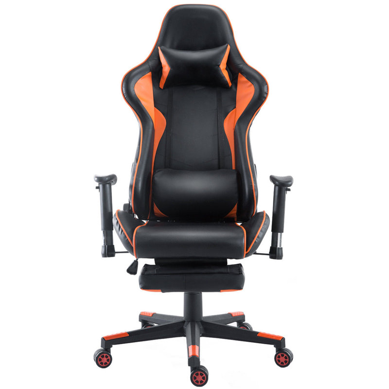 Ebern Designs Adjustable Headrest and Reclining PC & Racing Game Chair