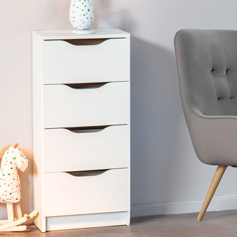 Mailys 4 Drawers Chest, White