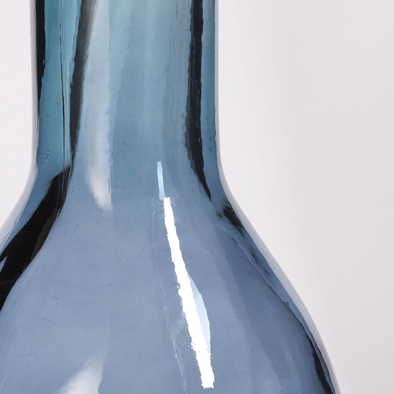 Elektra Glass Decorative Bottle, 75cm H x 18cm W x 18cm D, Grey