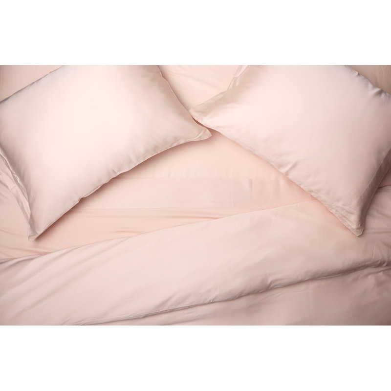 Draps soyeux en bambou - Crème - Taies d'oreiller simples (2), Taie d'oreiller pour lit simple, Crème