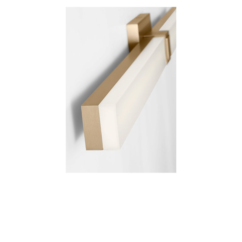 Coiffeuse Fentress, H 4,5 po x l 36 po x P 2,5 po, Laiton satiné
