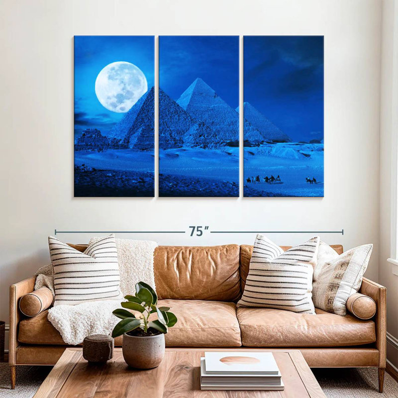 Adella Full Moon Over The Pyramids, 42" H x 65" W