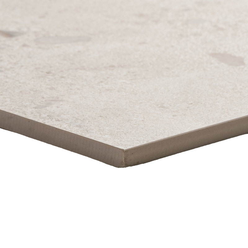 Piccoli Petite 36x36 Matte Terrazzo Look Porcelain Tile, Sand Beige