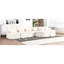 Beige pour le salon 144 po - Combinable avec deux chaises longues et cinq coussins, tissu respirant, structure de support stable rembourrée avec des chaises incurvées de teinte, - Combinable, matériau de qualité,-367225248