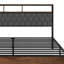 Base de lit plateforme en bois, chevet avec emballage souple et 2 pièces, grand espace de rangement au bas du lit-1304853864