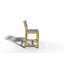 Chaise de salle à manger à hauteur de comptoir en teck Zenone-200320237