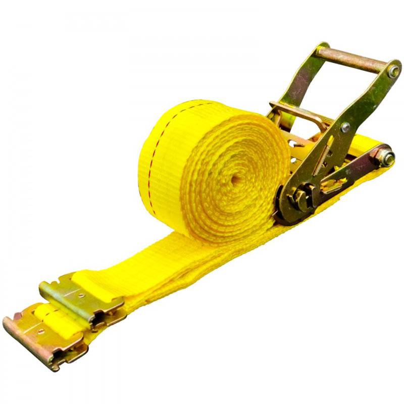 Courroie à cliquet E Track, sangles E-Track de 2 po x 15 pi, résistance à la rupture de 4400 lb, avec sangles en polyester et attaches à ressort et cliquets, attaches durables pour les motos, les pneus et les remorques
