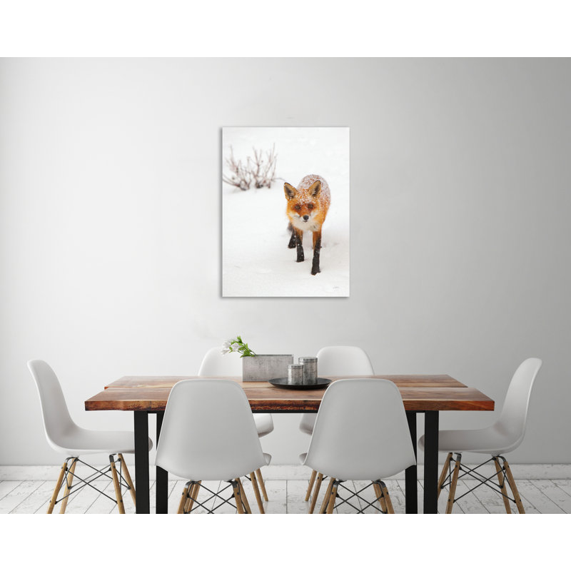 "Red Fox III", toile tendue par Aledanda, H 48 po x l 36 po x P 1,5 po