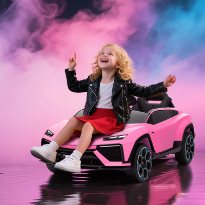 AIYAPLAY Licensed Lamborghini Electric Cars for Kids 12V Ride On Car