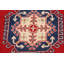 Tapis oriental fait à la main rouge Kazak 5