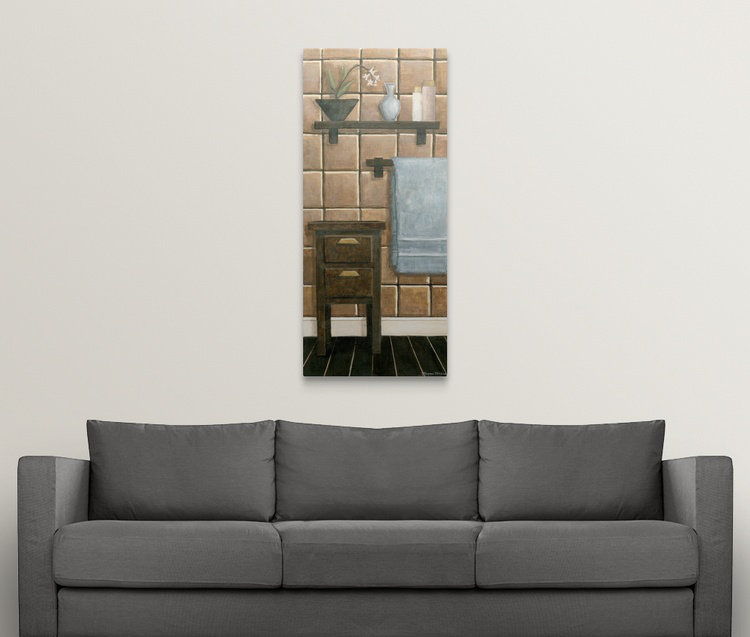 « panel iv » megan meagher, reproduction d’art Modern Bath, H 36 po x l 16 po x P 1,5 po, Toile