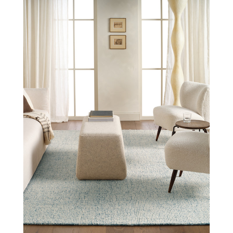 Tapis bleu / ivoire touffeté Sublime Texture Korvain SBL02 (9 pi 6 po x 13 pi 6 po), Noir, Rectangle 9 pi 6 po x 13 pi 6 po