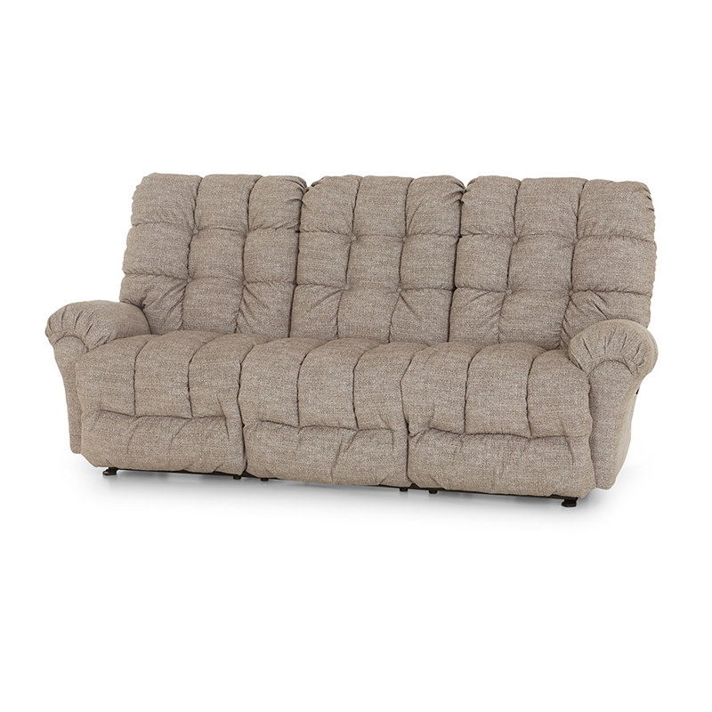 Upholstered 90'' Reclining Sofa, Pine