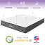Matelas très froid en gel rafraîchissant de 10 pouces - - États-Unis, conception pour le soulagement, faible transfert de mouvement, eau, mousse à mémoire de forme à l'intérieur, + fabrication à ressorts, s'adapte à la base réglable en pouces, blanc gris, mousse, ressort,-133149694