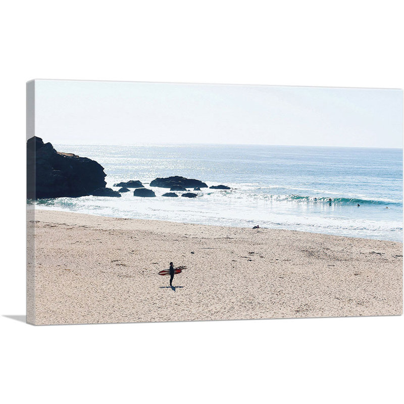 «Beach Surf Surfing Board», reproduction de photo sur toile tendue, H 12 po x l 18 po x 1,5 po