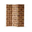 Paravent 3 panneaux en bois massif brun-688599360