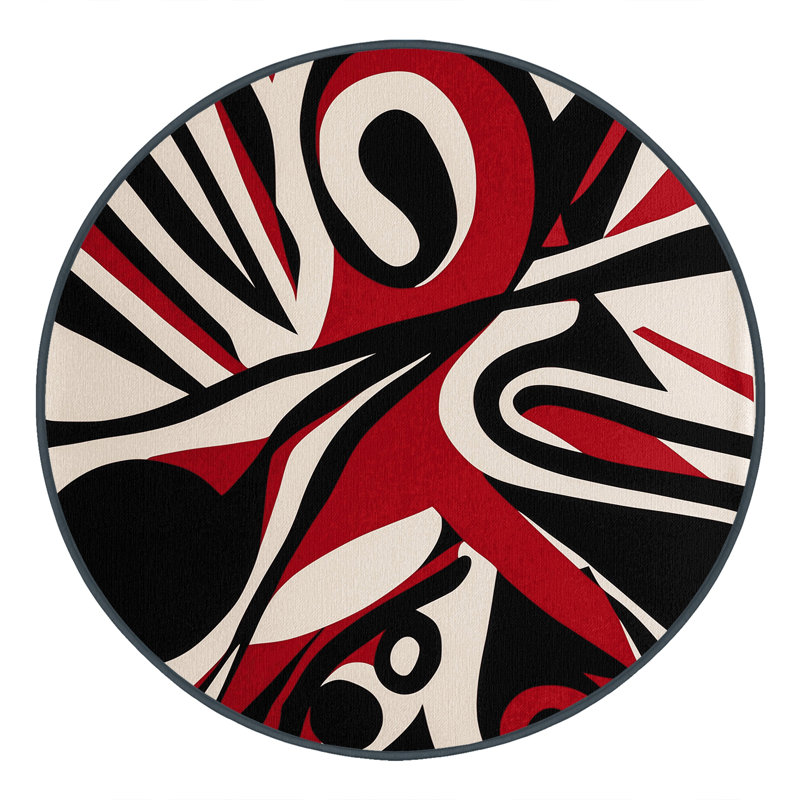 Tapis Crimson Radiance, Rond 6 pi