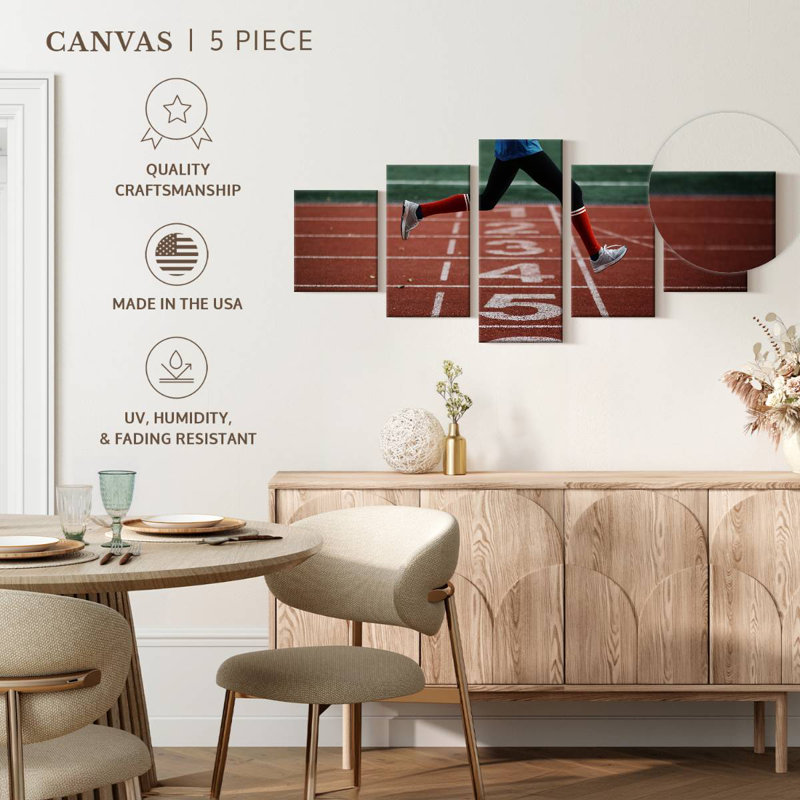 Athletic Track And Field, 24" H x 55" W