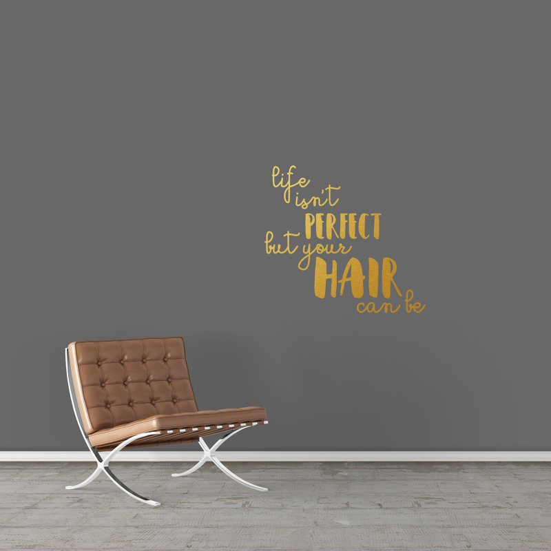 Text & Numbers Wall Decal, Gold