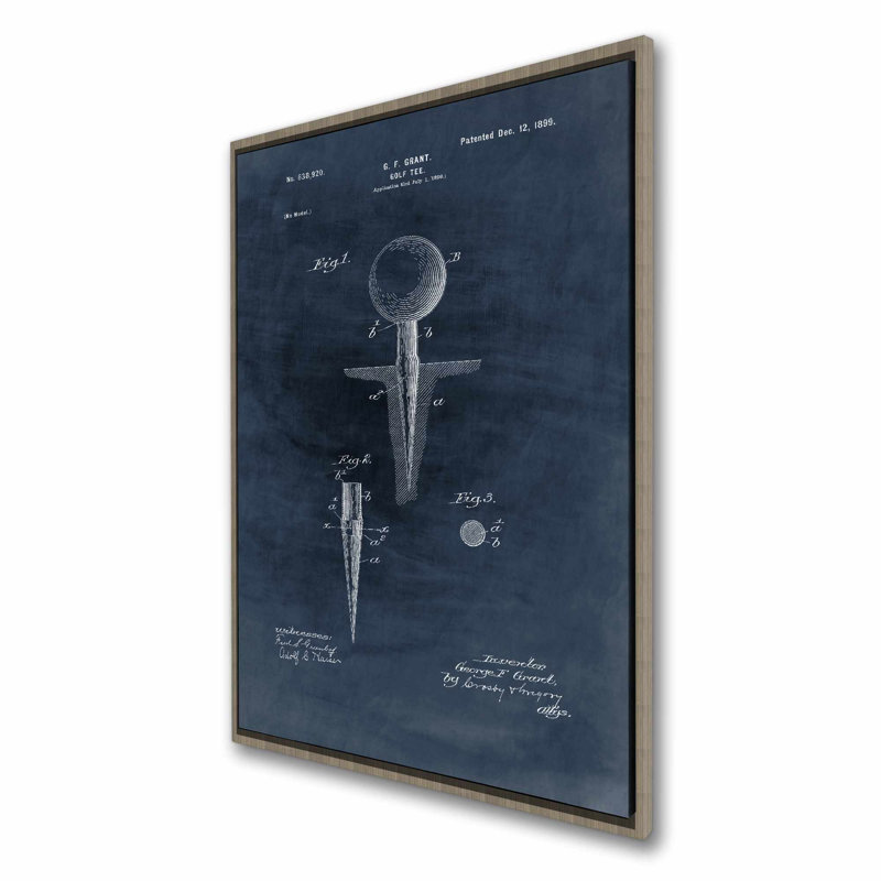 Plan du golf | «Man Cave Home Decor», toile encadrée