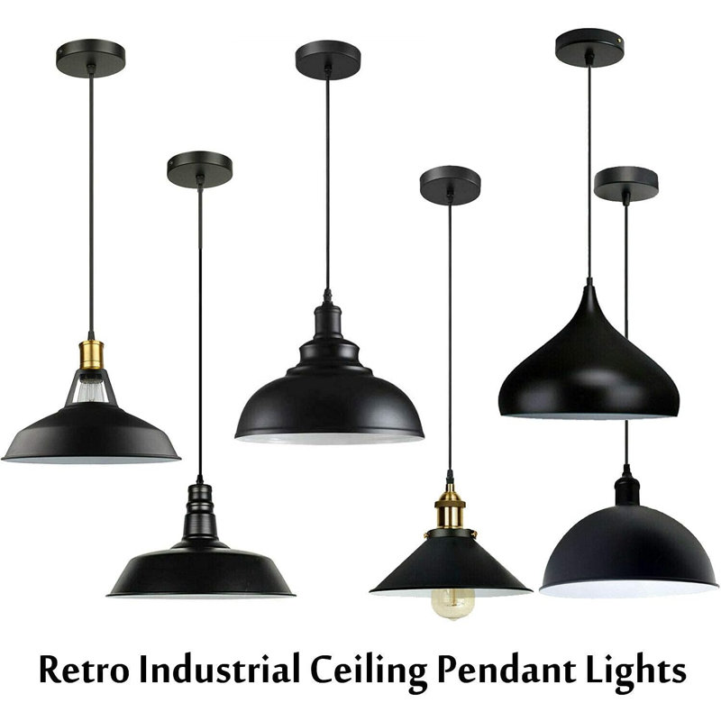 1 - Light Single Pendant, Shiny Black