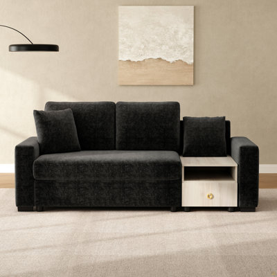 Modern Sofa Couch 79.3" Modular Sofa Upholstered Sofa Couch With Storage Armrest And Center Console