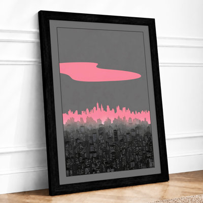 UFO Over Cityscape Modern - Print