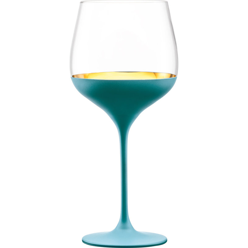 Grand verre bourgogne Oro24K, Paon