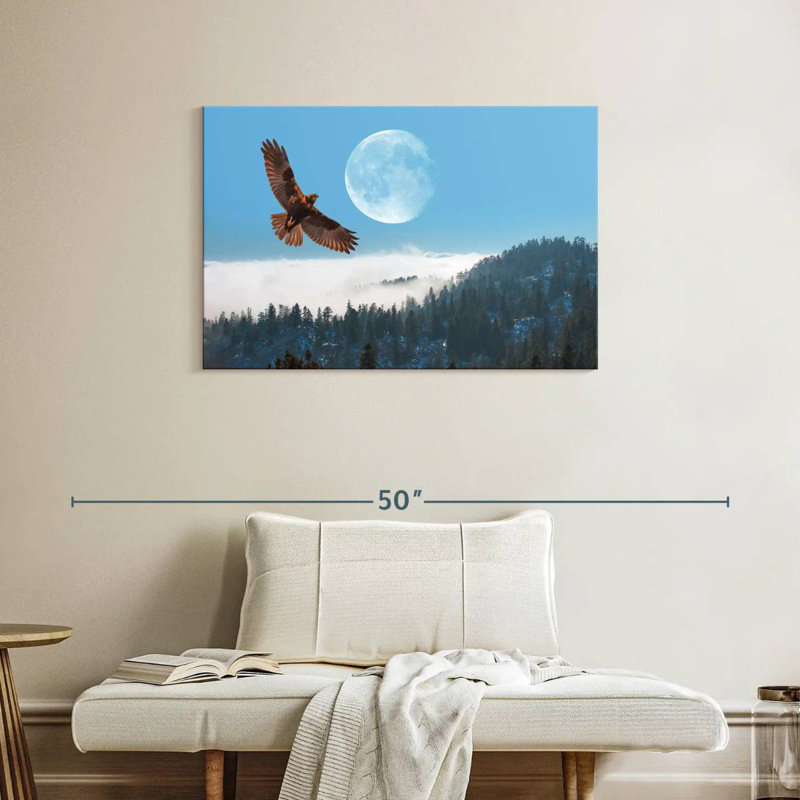Brampt Eagle Over Fogy Mountains, 24" H x 36" W
