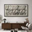 Calligraphie abstraite noire, reproduction sur toile-98042263-111568282